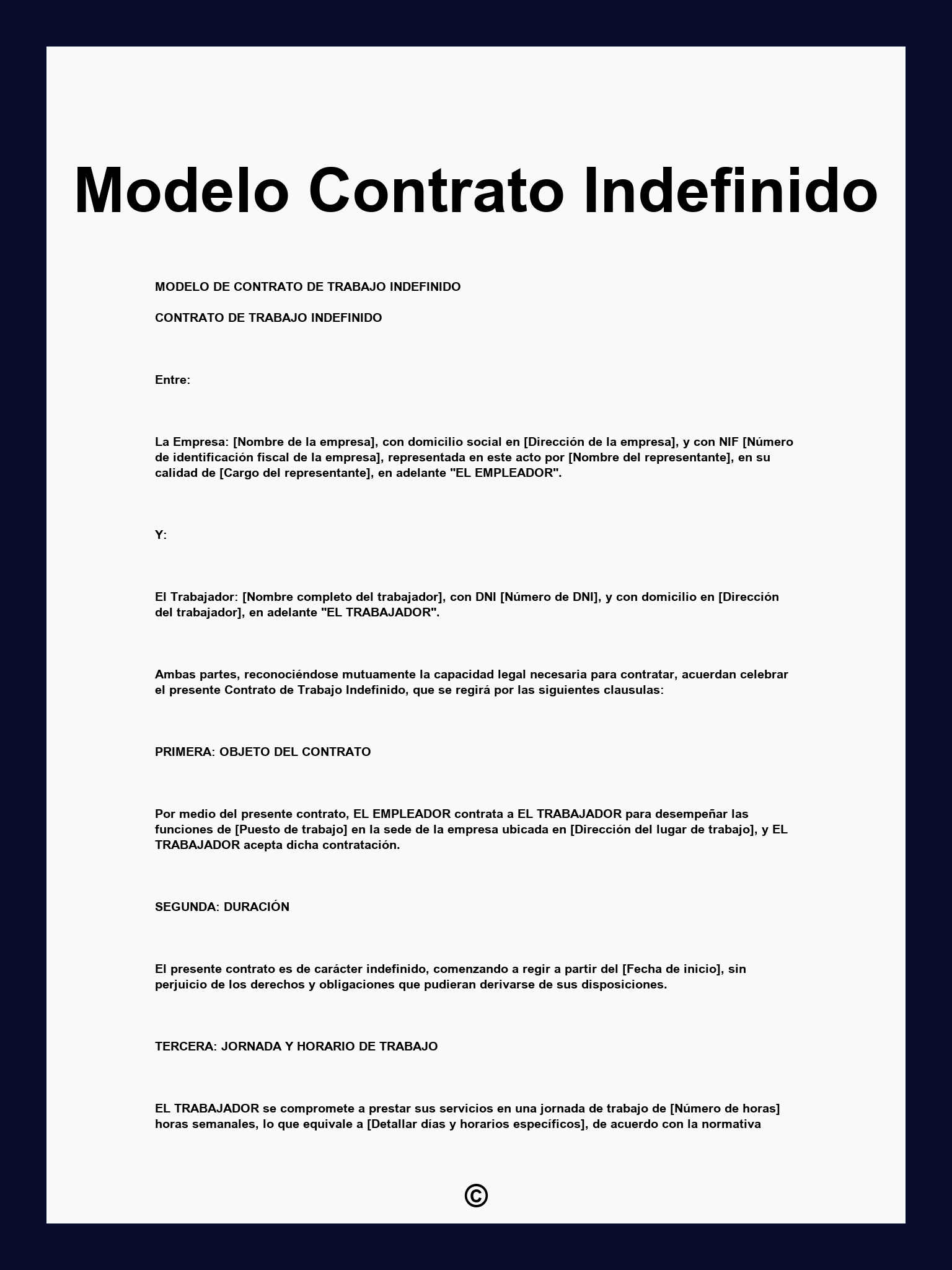 Modelo Contrato Indefinido