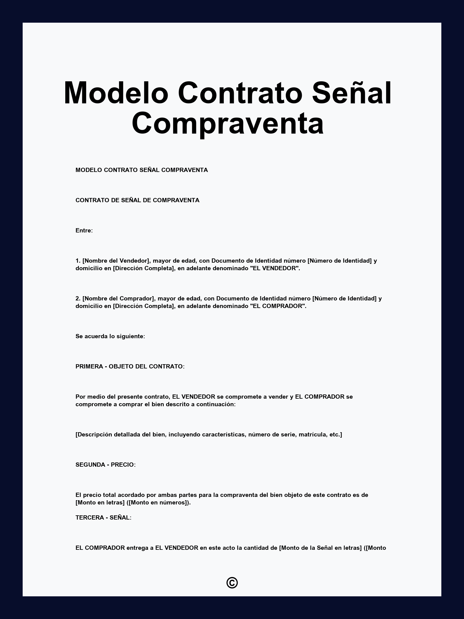 Modelo Contrato Señal Compraventa
